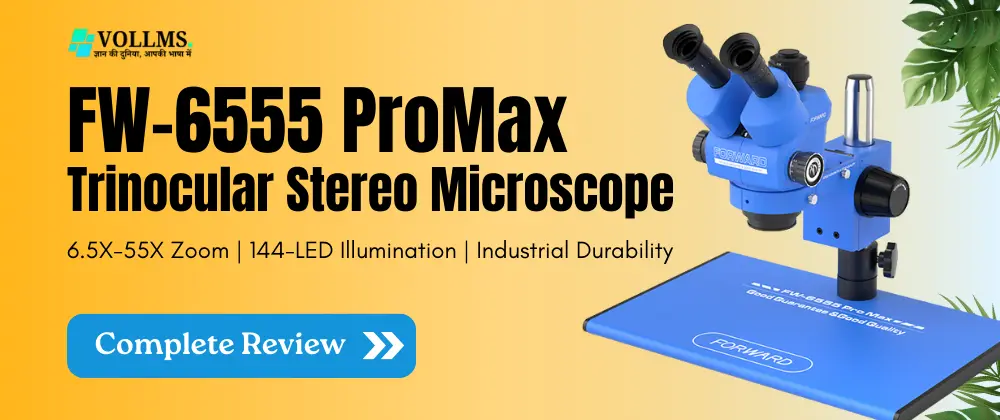 FW-6555 ProMax microscope 55X magnification view